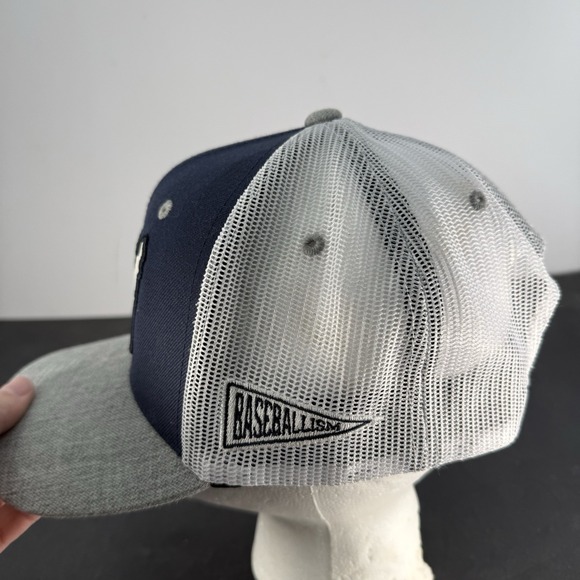 Baseball SM Snapback Mens Mesh Baseball Cap Adjustable USA Blue Red White Gray - Picture 4 of 8